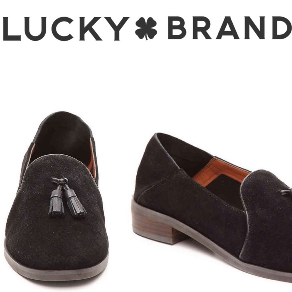 Lucky Brand Cardyn smoking loafer tassel black 8.5